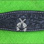 HILASON WESTERN LEATHER HORSE BREAST COLLAR BLACK BLING CROSS GUN CONCHO