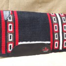 FEP286 MADE IN USA HILASON WESTERN  WOOL SHOCK BUSTER SADDLE BLANKET PAD BLACK