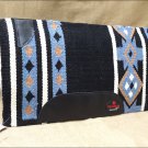 FEP258 MADE IN USA HILASON WESTERN WOOL SHOCK BUSTER SADDLE BLANKET PAD BLACK