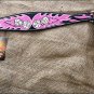 HILASON WESTERN LEATHER HORSE BREAST COLLAR BLACK W/ HAND PAINT DICE & FLAMES
