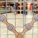 HILASON WESTERN LEATHER HORSE BREAST COLLAR W/ BREAST CANCER CONCHO CS09