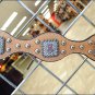 HILASON WESTERN LEATHER HORSE BREAST COLLAR W/ BREAST CANCER CONCHO CS09