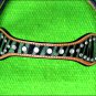 HILASON WESTERN GREEN ZEBRA LEATHER HORSE BRIDLE HEADSTALL BREAST COLLAR