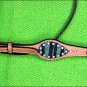 HILASON WESTERN GREEN ZEBRA LEATHER HORSE BRIDLE HEADSTALL BREAST COLLAR