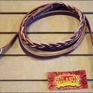 HILASON WESTERN THREE PLAIT HAND BRAIDED ONE PIECE LEATHER REIN
