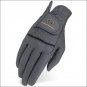 12 SIZE HERITAGE LEATHER PREMIER SHOW HORSE RIDING EQUESTRIAN GLOVE GREY
