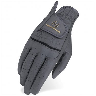 11 SIZE HERITAGE LEATHER PREMIER SHOW HORSE RIDING EQUESTRIAN GLOVE GREY