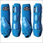 SML PROFESSIONAL CHOICE SPORTS MEDICINE HORSE LEG BOOTS 4 PACK GLITTER BLUE