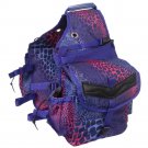 TOUGH 1 MULTI POCKET INSULATED NYLON SADDLE BAG IN PRINTS WILD SAFARI