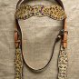 A- HILASON WESTERN LEOPARD LEATHER HORSE BRIDLE HEADSTALL W/ RHINESTONES CHEETAH