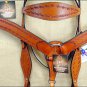 HILASON WESTERN TOOL LEATHER HORSE BRIDLE HEADSTALL BREAST COLLAR SADDLE TAN A21
