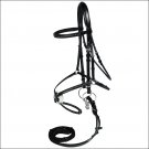 HORZE MEXICAN FIGURE 8 HORSE LEATHER BRIDLE BLACK FULL SIZE