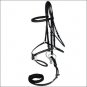 HORZE MEXICAN FIGURE 8 HORSE LEATHER BRIDLE BLACK FULL SIZE