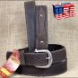 48 INCH DISTRESS BROWN LEATHER RANGER BELT CLASSIC 3 PIECE STYLING MADE IN USA