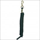 HUNTER GREEN WEAVER TACK HORSE POLY LEAD ROPE W/ SOLID BRASS 225 SNAP