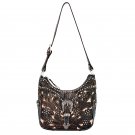 AMERICAN WEST LEATHER TUMBLEWEED ZIP TOP HOBO WOMENS SHOULDER HANDBAG PURSE