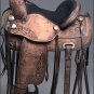 TO107DBRO-F HILASON TREELESS WESTERN LEATHER TRAIL PLEASURE RIDING SADDLE 17"