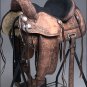 TO107DBRO-F HILASON TREELESS WESTERN LEATHER TRAIL PLEASURE RIDING SADDLE 17"