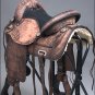 TO107DBRO-F HILASON TREELESS WESTERN LEATHER TRAIL PLEASURE RIDING SADDLE 17"