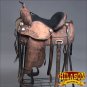 TO107DBRO-F HILASON TREELESS WESTERN LEATHER TRAIL PLEASURE RIDING SADDLE 17"