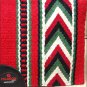 FEP264 MADE N USA HILASON WESTERN WOOL SHOCK BUSTER SADDLE BLANKET PAD RED GREEN