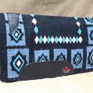 FEP297 MADE IN USA HILASON WESTERN WOOL SHOCK BUSTER SADDLE BLANKET PAD BLACK BL