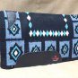 FEP297 MADE IN USA HILASON WESTERN WOOL SHOCK BUSTER SADDLE BLANKET PAD BLACK BL