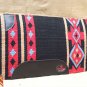 FEP311 MADE IN USA HILASON WESTERN WOOL SHOCK BUSTER SADDLE BLANKET PAD BLACK RE