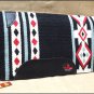 FEP303 MADE IN USA HILASON WESTERN WOOL SHOCK BUSTER SADDLE BLANKET PAD BLACK RE