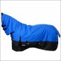 69 inch BLUE TOUGH-1 600D WATERPROOF POLY FULL NECK TURNOUT WINTER HORSE BLANKET