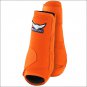 LARGE ORANGE RELENTLESS TREVOR BRAZILE HORSE 2 FRONT LEG SPORT 2 BELL BOOT SET