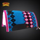 MADE IN USA FE335-F HILASON WESTERN WOOL GEL SADDLE BLANKET PAD TERQUOISE PINK