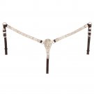 TOUGH 1 HORSE ROYAL KING FERRULED SHOW LEATHER FINE BRIDLE BREASTCOLLAR DARK OIL