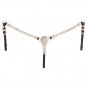 TOUGH 1 HORSE ROYAL KING FERRULED SHOW LEATHER FINE BRIDLE BREASTCOLLAR DARK OIL