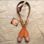 S502 HILASON WESTERN LEATHER HORSE ONE EAR BRIDLE HEADSTALL TAN W/ PINK CONCHOS