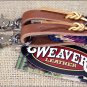 NAVY TAN 8ft WEAVER HORSE POLY ROPING REINS W/ LEATHER LACES LOOP ENDS