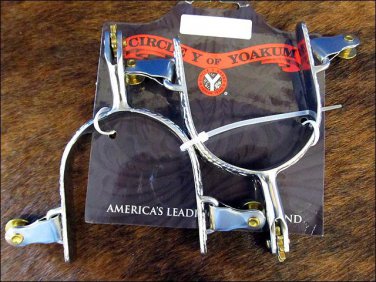 CIRCLE Y SPUR ENGRAVED ROPING STAINLESS STEEL MENS SPUR