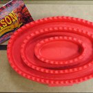 RED HILASON HORSE TACK SOFT RUBBER LARGE CURRY COMB