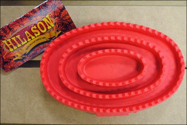 RED HILASON HORSE TACK SOFT RUBBER LARGE CURRY COMB