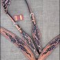 HILASON WESTERN LEATHER HORSE ONE EAR BRIDLE HEADSTALL BREAST COLLAR TAN BLACK