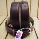 26" SILVER CREEK CLASSIC WESTERN LEATHER MANS BELT BROWN MADE IN THE USA