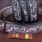 56" HILASON HEAVY DUTY HAND MADE BUFFALO HIDE LEATHER STICHED GUN HOLSTER BELT