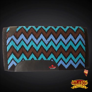 MADE IN USA FE288 HILASON WESTERN  WOOL FELT SADDLE BLANKET PAD BLACK TURQUOISE