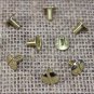 1/2" HILASON WESTERN HORSE SADDLE TACK CHICAGO SCREW BRASS PLATED 10 SET