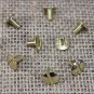 1/2" HILASON WESTERN HORSE SADDLE TACK CHICAGO SCREW BRASS PLATED 10 SET