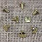 1/2" HILASON WESTERN HORSE SADDLE TACK CHICAGO SCREW BRASS PLATED 10 SET