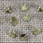 1/4" HILASON WESTERN HORSE SADDLE TACK CHICAGOBRASS PLATED SCREW 10 SET