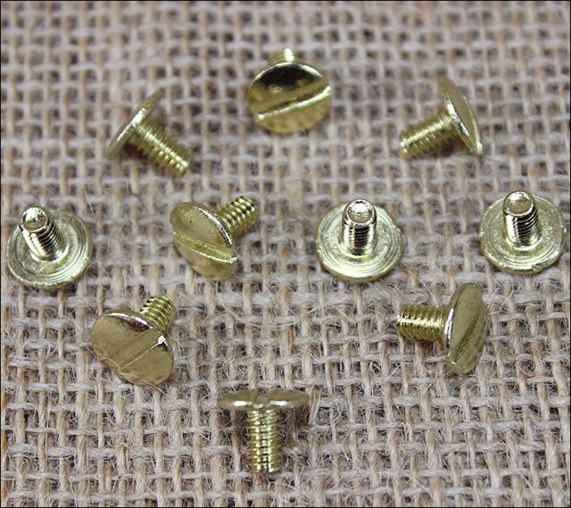 3/8" HILASON WESTERN HORSE SADDLE TACK CHICAGO SCREW BRASS 10 SET