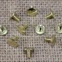 3/8" HILASON WESTERN HORSE SADDLE TACK CHICAGO SCREW BRASS 10 SET
