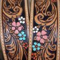 JUSTIN TAN VANESSA VINE FLORAL TOOL LEATHER LADIES BELT WESTERN COWGIRL